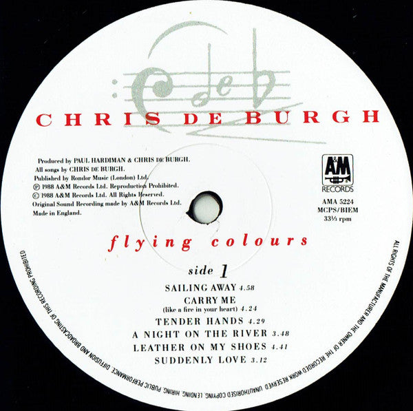 Chris de Burgh : Flying Colours (LP, Album, Non)
