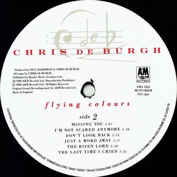 Chris de Burgh : Flying Colours (LP, Album, Non)