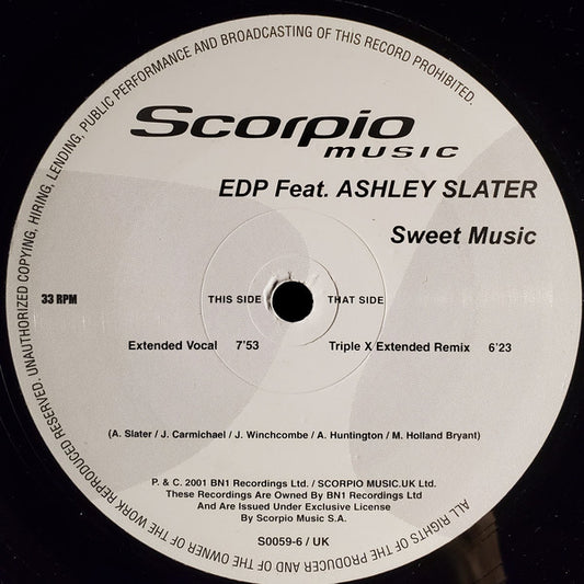 EDP Feat. Ashley Slater : Sweet Music (12")