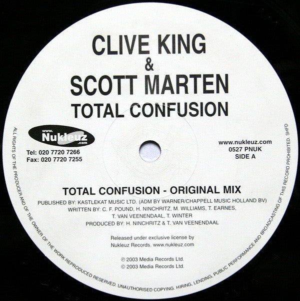 Clive King & Scott Marten : Total Confusion (12")