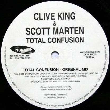 Clive King & Scott Marten : Total Confusion (12")