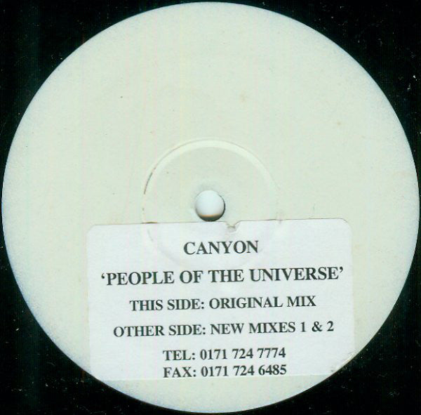 Canyon : People Of The Universe (12", W/Lbl, Sti)
