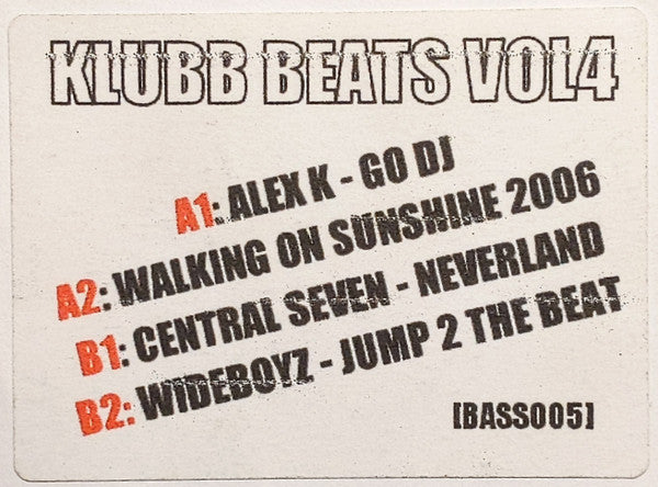 Various : Klubb Beats Vol4 (12", Unofficial, W/Lbl)