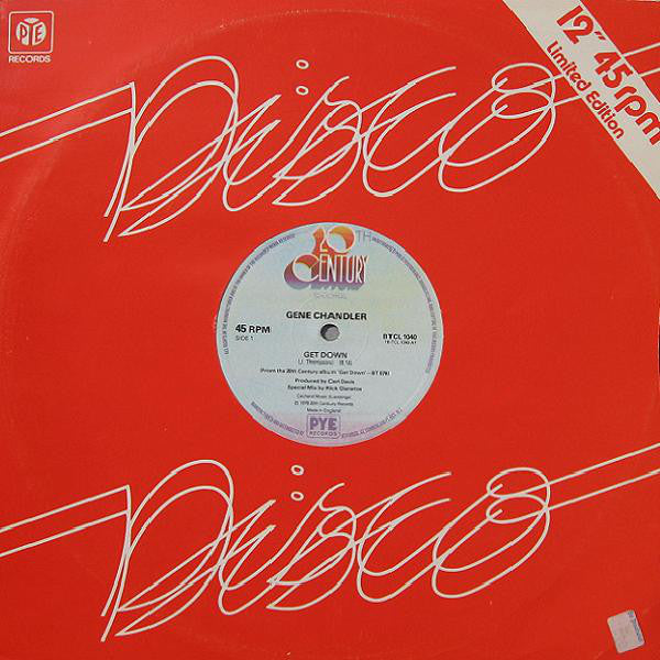 Gene Chandler : Get Down (12", Single, Ltd)