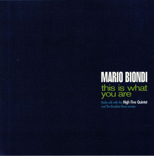 Mario Biondi : This Is What You Are (7", Single)