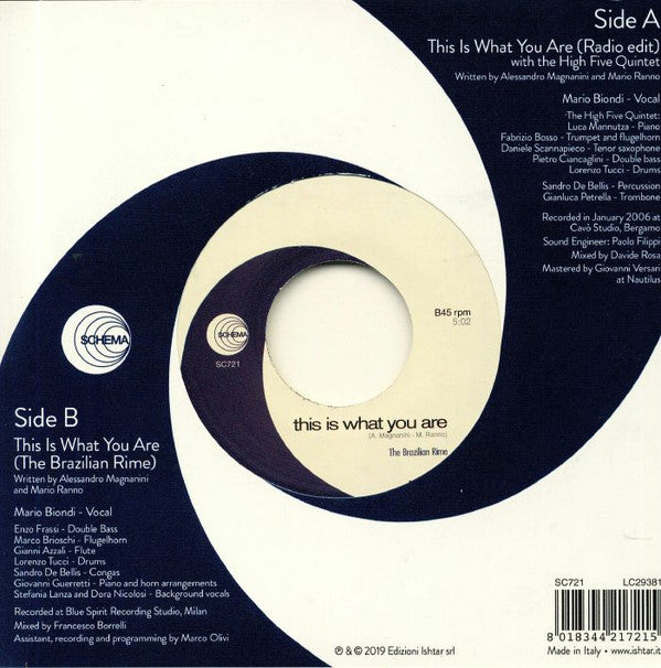 Mario Biondi : This Is What You Are (7", Single)