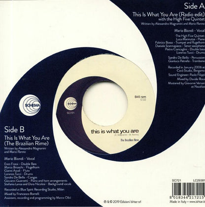 Mario Biondi : This Is What You Are (7", Single)