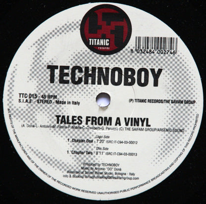 Technoboy : Tales From A Vinyl (12")