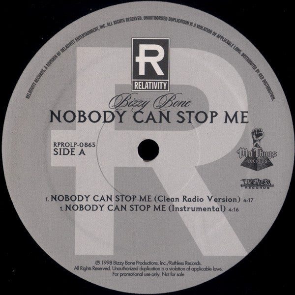 Bizzy Bone : Nobody Can Stop Me / Demons Surround Me (12", Promo)