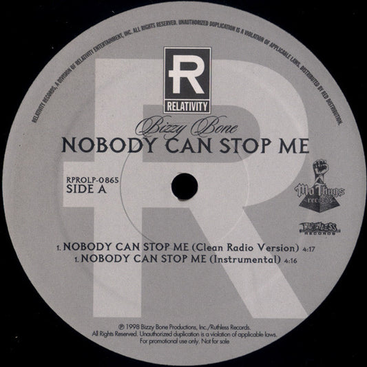 Bizzy Bone : Nobody Can Stop Me / Demons Surround Me (12", Promo)