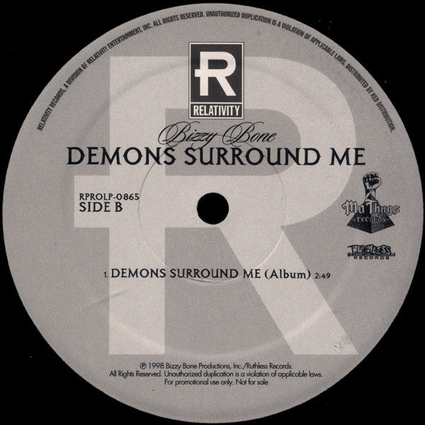 Bizzy Bone : Nobody Can Stop Me / Demons Surround Me (12", Promo)