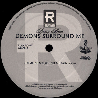 Bizzy Bone : Nobody Can Stop Me / Demons Surround Me (12", Promo)