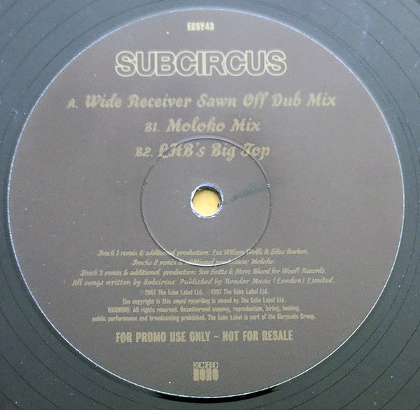 Subcircus : 86'd Mixes (12", Promo)