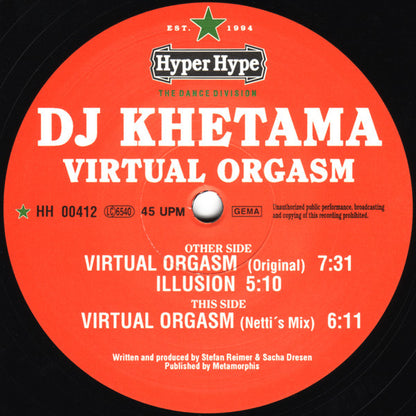 DJ Khetama : Virtual Orgasm (12")