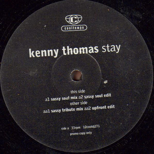 Kenny Thomas : Stay (12", Promo)