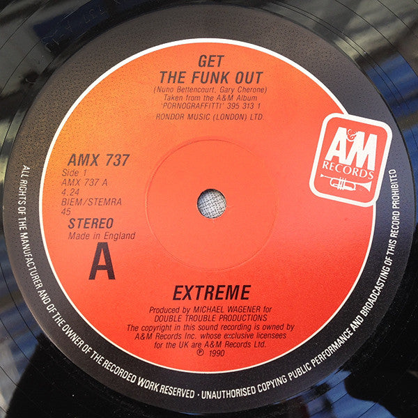 Extreme (2) : Get The Funk Out (12", Single, Ltd)