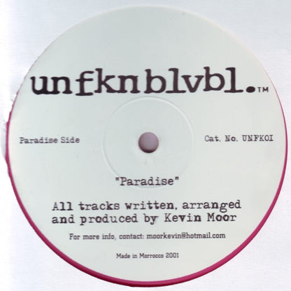 Kevin Moor : Paradise / Five Spikes Is A Poof (12", Pin)