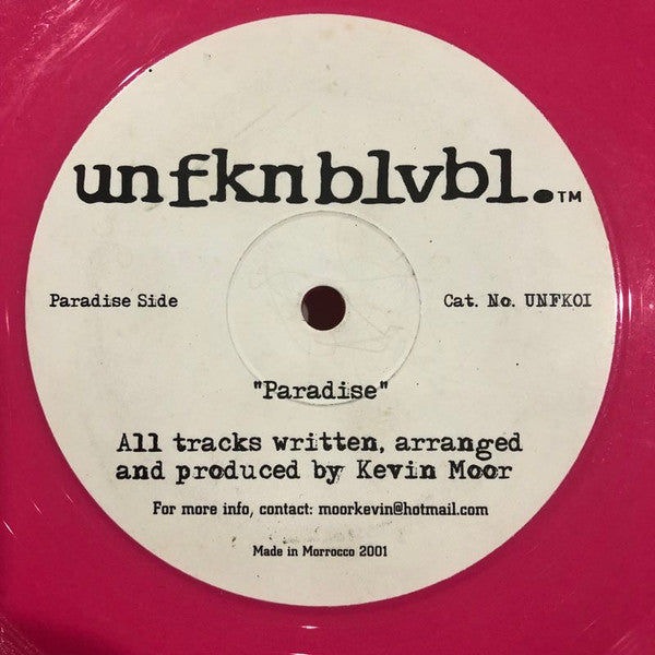 Kevin Moor : Paradise / Five Spikes Is A Poof (12", Pin)
