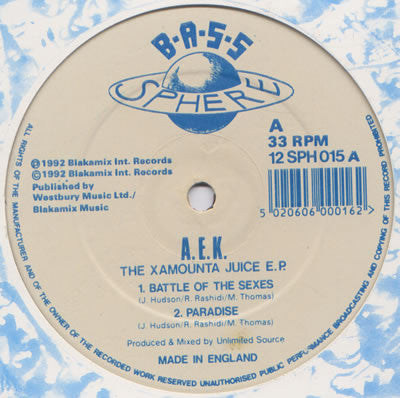 A.E.K. : The Xamounta Juice EP (12", EP)