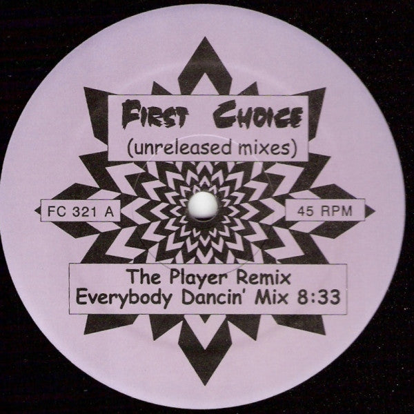 First Choice : The Player (Unreleased Mixes) (12", Unofficial)