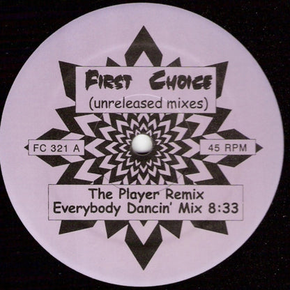 First Choice : The Player (Unreleased Mixes) (12", Unofficial)