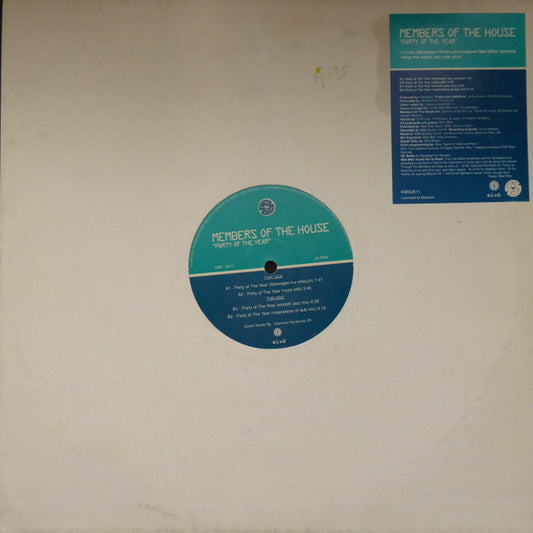 Members Of The House : Party Of The Year (12", Whi)