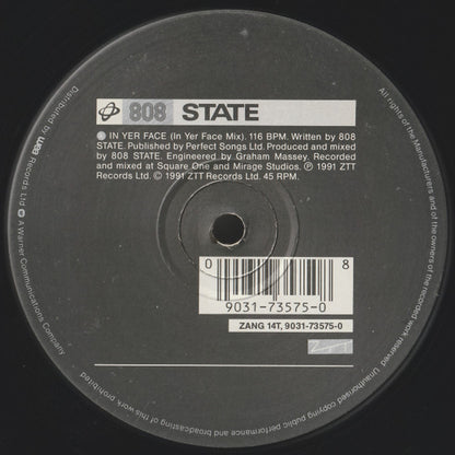 808 State : In Yer Face (12", Single)