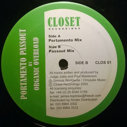 Organic Overload : Portamento Passout (12")