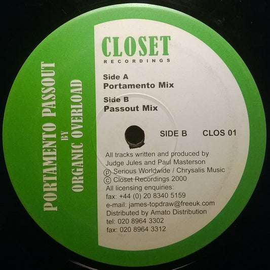 Organic Overload : Portamento Passout (12")