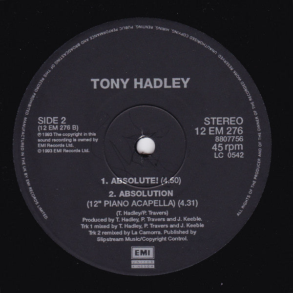 Tony Hadley : Absolution (12")