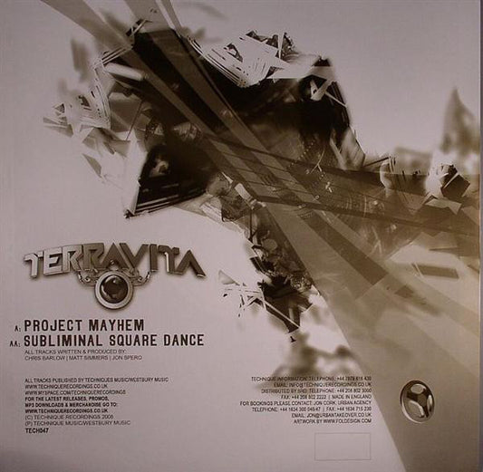Terravita : Project Mayhem / Subliminal Square Dance (12")