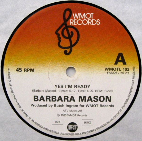 Barbara Mason : Yes I'm Ready / On And Off (12")