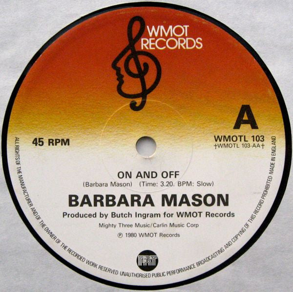 Barbara Mason : Yes I'm Ready / On And Off (12")