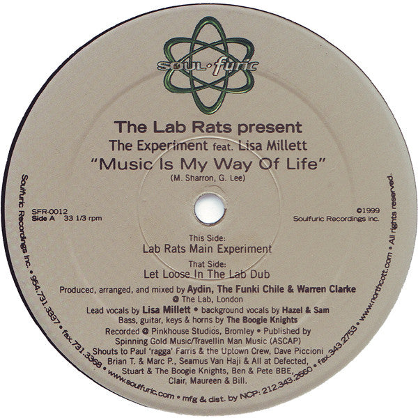 The Lab Rats* Present The Experiment (2) Feat. Lisa Millet* : Music Is My Way Of Life (12")