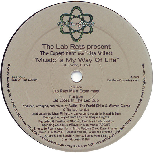 The Lab Rats* Present The Experiment (2) Feat. Lisa Millet* : Music Is My Way Of Life (12")