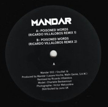 Mandar : Poisoned Words (Ricardo Villalobos Remixes) (12", EP, 180)
