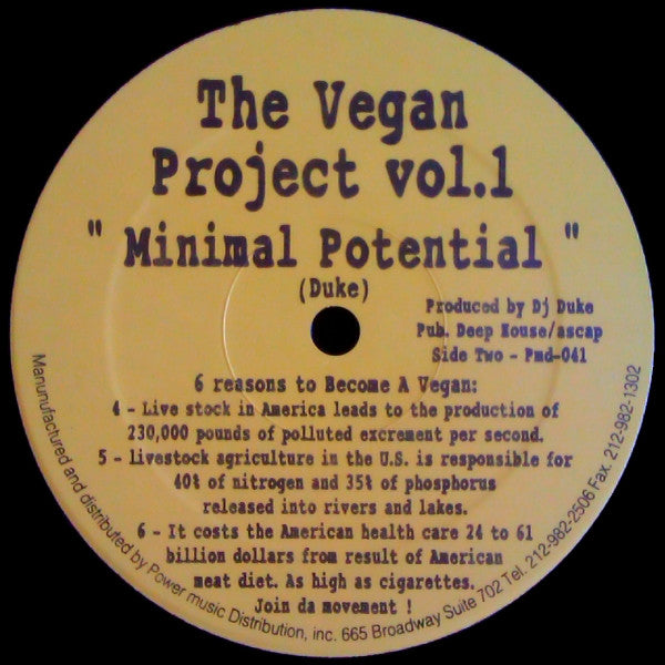 The Vegan Project : Volume 1 (12")