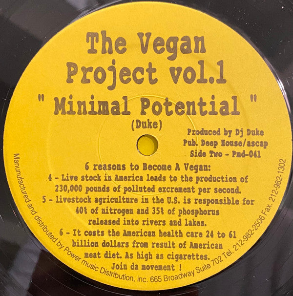 The Vegan Project : Volume 1 (12")