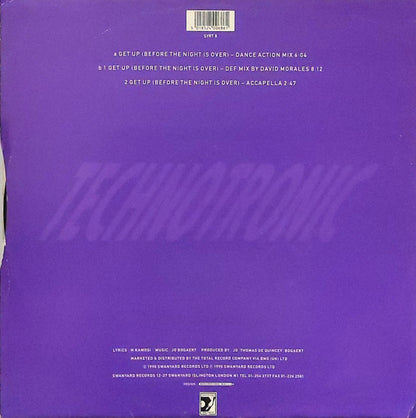 Technotronic Featuring Ya Kid K : Get Up (Before The Night Is Over) (12", Single, Pic)