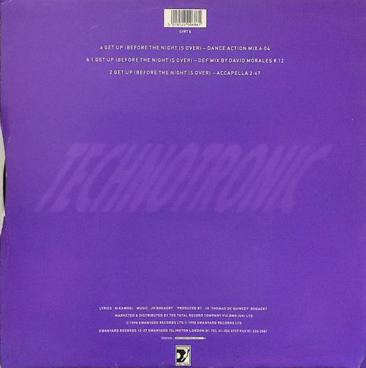 Technotronic Featuring Ya Kid K : Get Up (Before The Night Is Over) (12", Single, Pic)