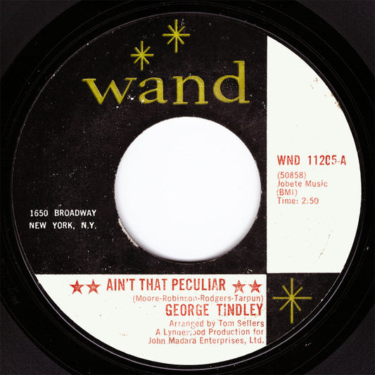 George Tindley : Ain't That Peculiar (7", Single, Styrene, Mon)