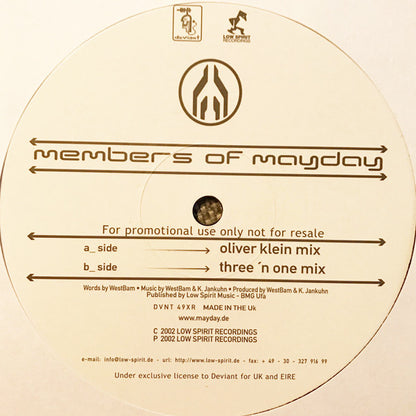 Members Of Mayday : Sonic Empire (12", Promo)