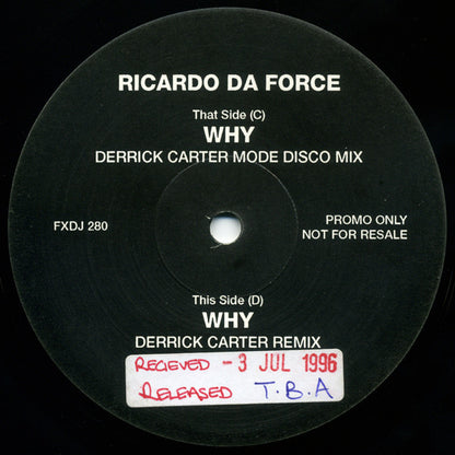 Ricardo Da Force : Why? (2x12", Promo)