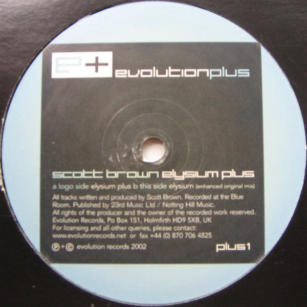 Scott Brown : Elysium Plus (12")