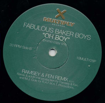 The Fabulous Baker Boys : Oh Boy (Remixes) (10", Promo)
