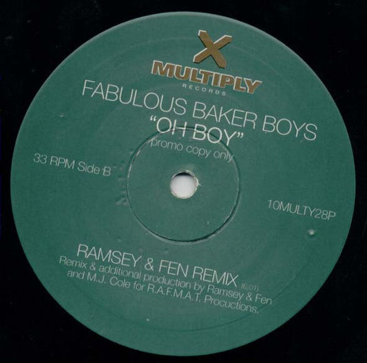The Fabulous Baker Boys : Oh Boy (Remixes) (10", Promo)