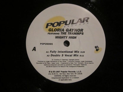 Gloria Gaynor Featuring The Trammps : Mighty High (12")
