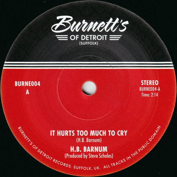 H.B. Barnum / Betty O'Brien : It Hurts Too Much To Cry / She'll Be Gone (7", Single, RE)
