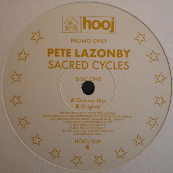Pete Lazonby : Sacred Cycles (12", Promo, One)
