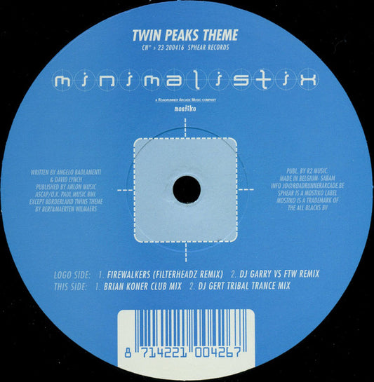 Minimalistix : Twin Peaks Theme (12")